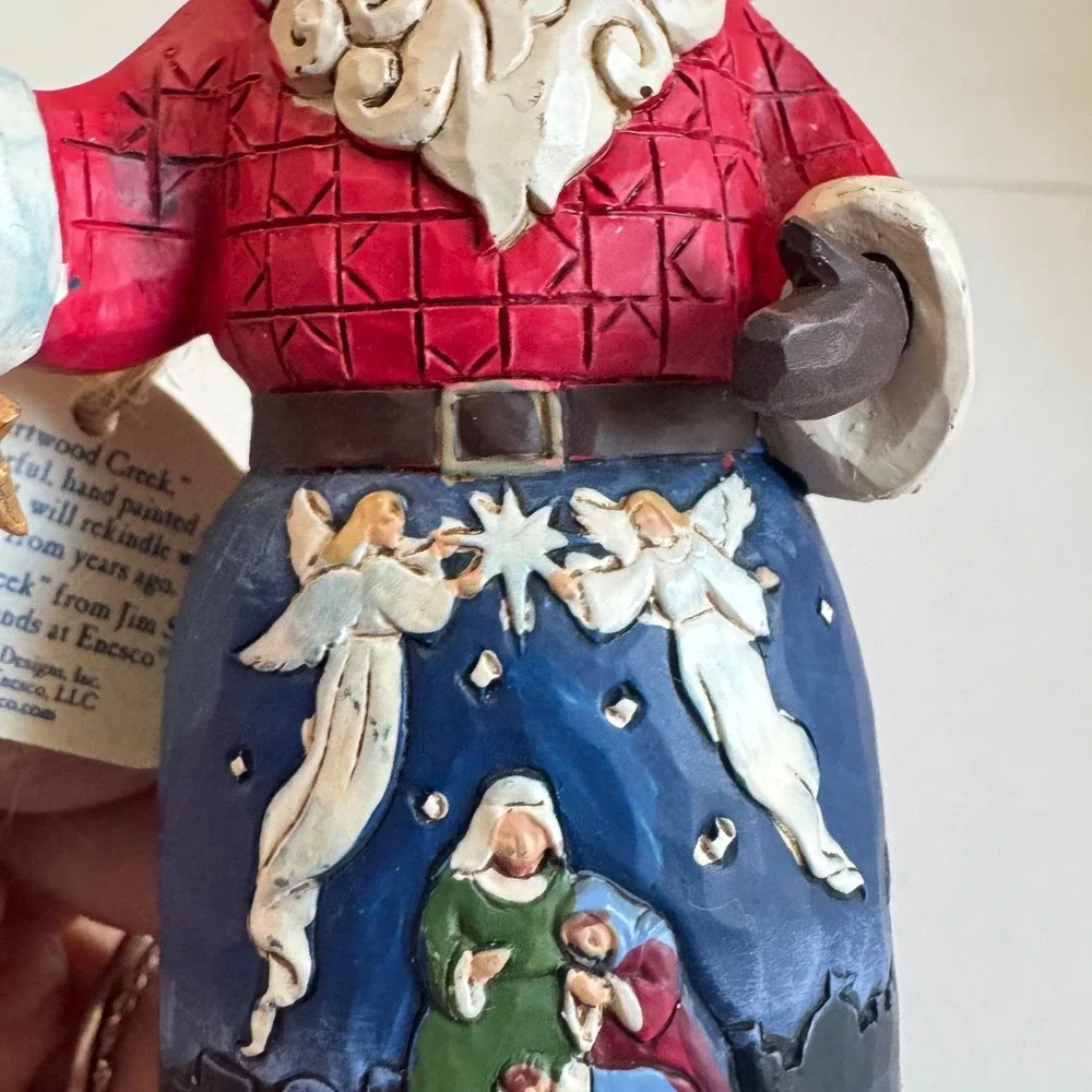 Jim Shore Heartwood Creek Joy To The World Santa Nativity Ornament 6001504 EUC
